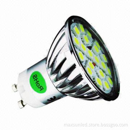 Promotional 3W LED SMD spotlight bulb, MR16/GU10/E27/GU5.3